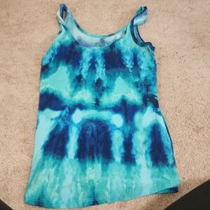 Blue Tie-Dye Tank Top